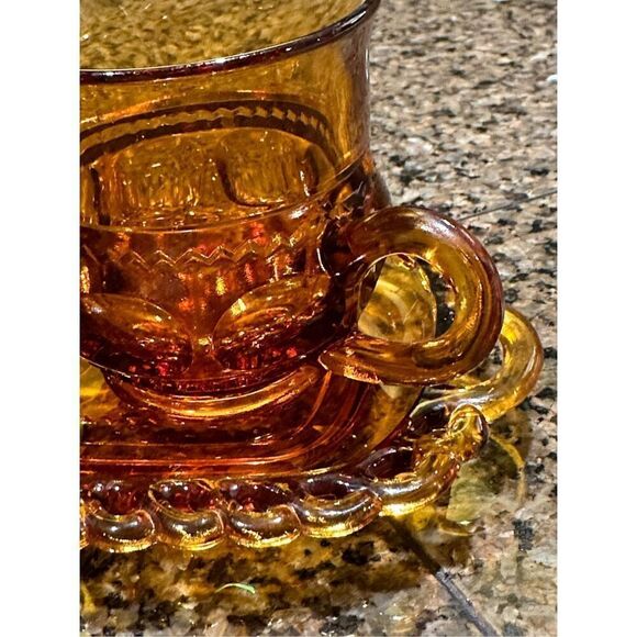 Vintage Indianna Glass Kings Crown sugar & creamer with tray - Picture 3 of 8